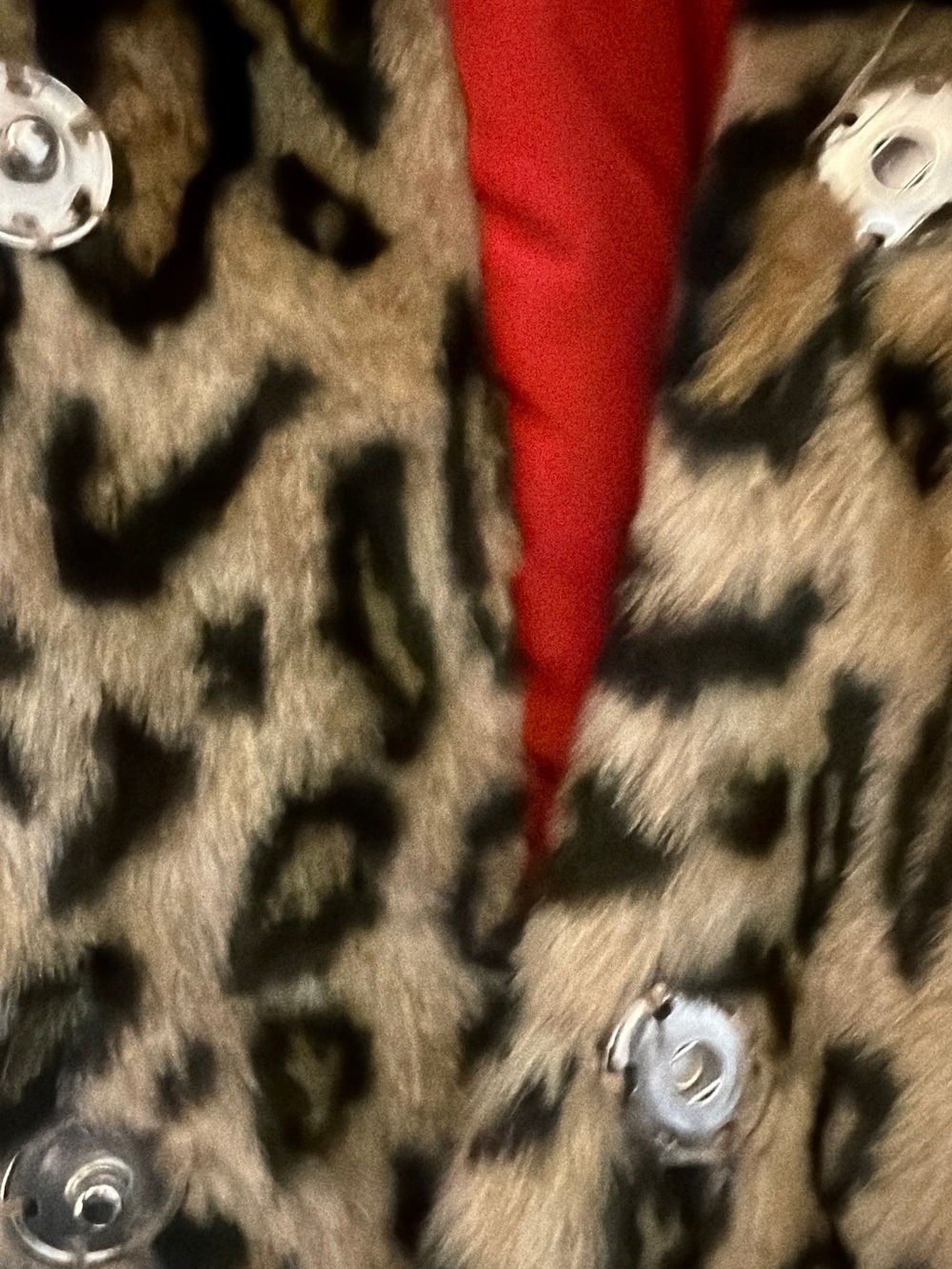 Who What Wear Leopard Print Faux-Fur Cropped Jacket - Tan, Black, Cream - Picture 10 of 11